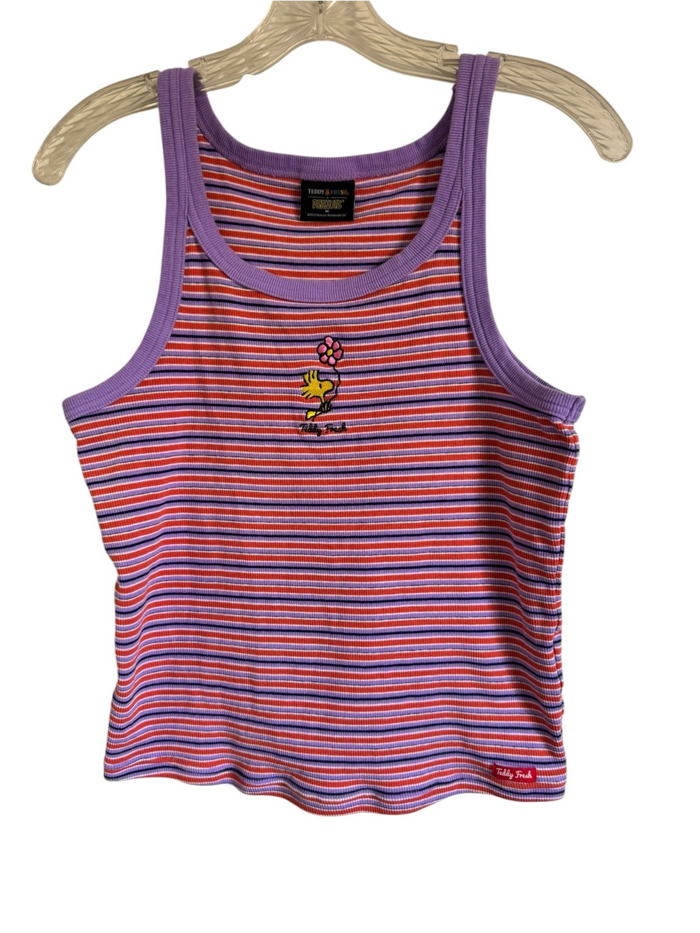 Teddy Fresh x Peanuts Woodstock Ribbed Knit Striped Tank Size Medium